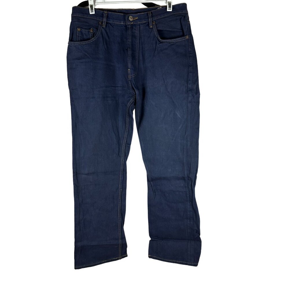 Levis 501 Original Fit Mens Jeans M 32 L 32 Button Fly 100% Cotton Dark Blue